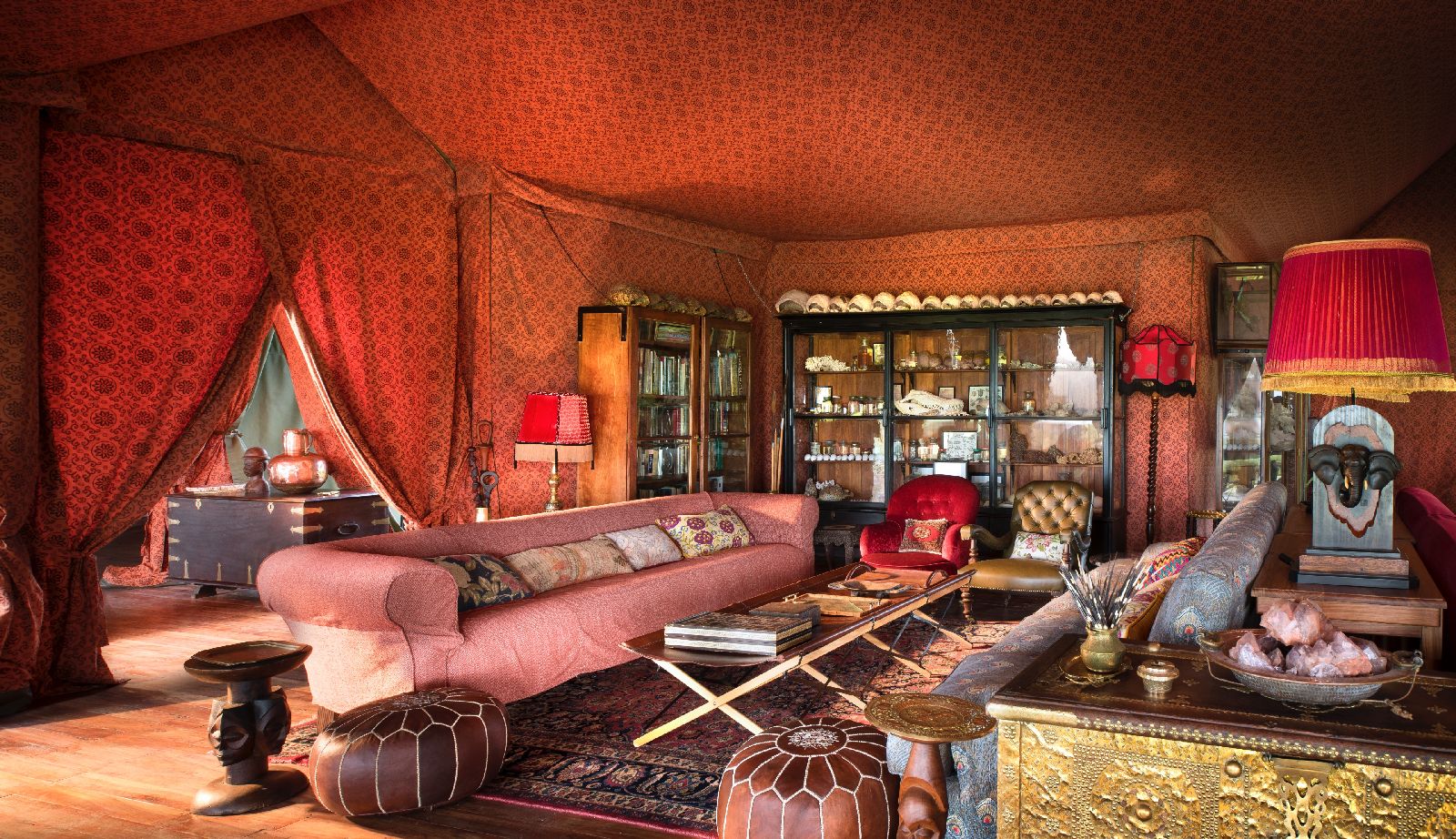 Guest lounge at Jacks Camp Botswana
