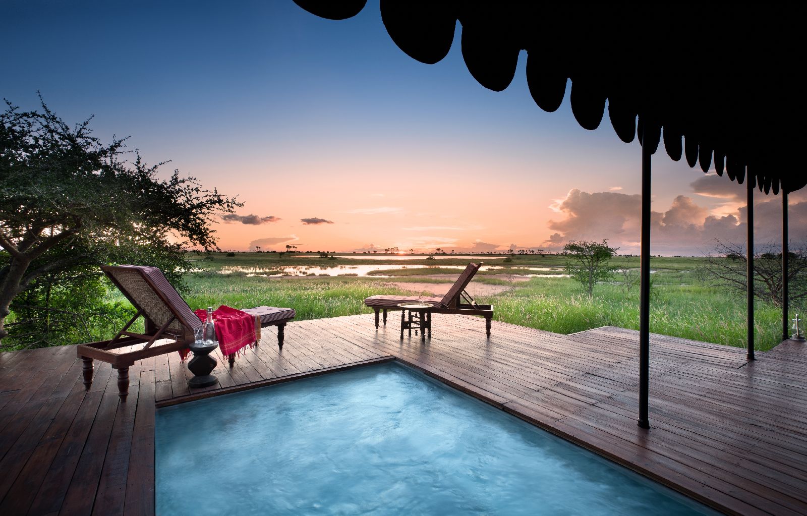 Private plunge pool at Jacks Camp Botswana
