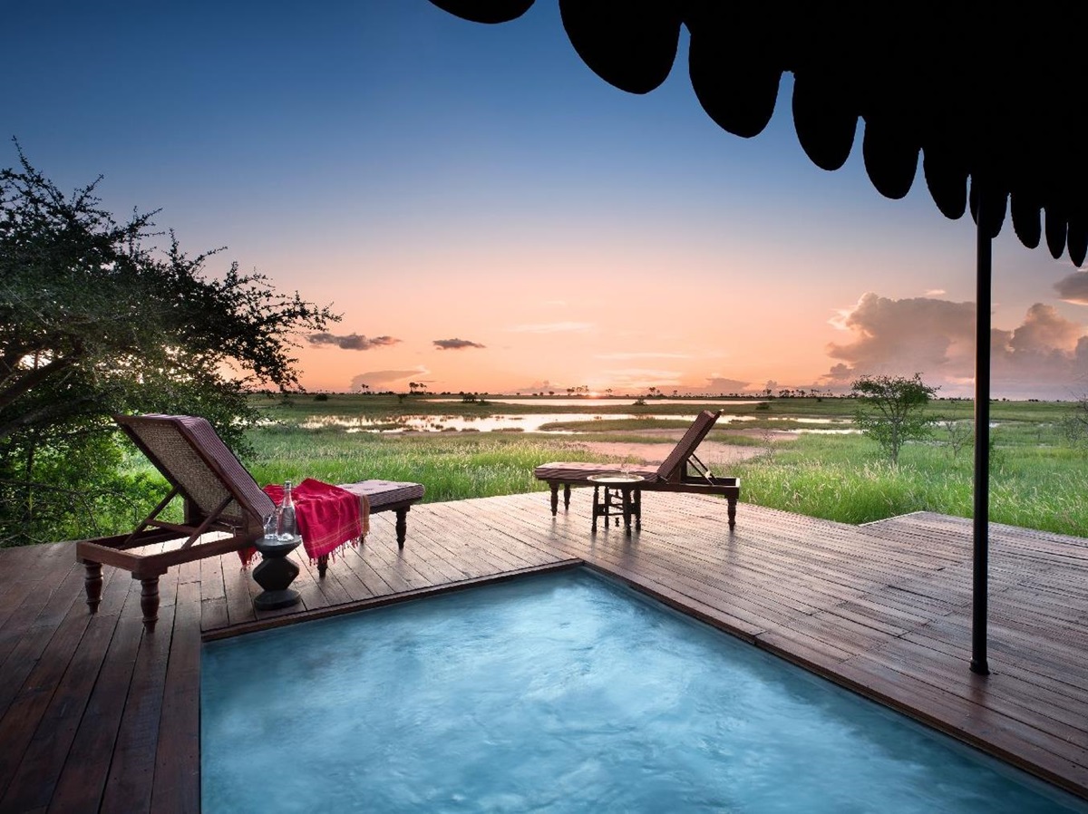 Private plunge pool at Jacks Camp Botswana