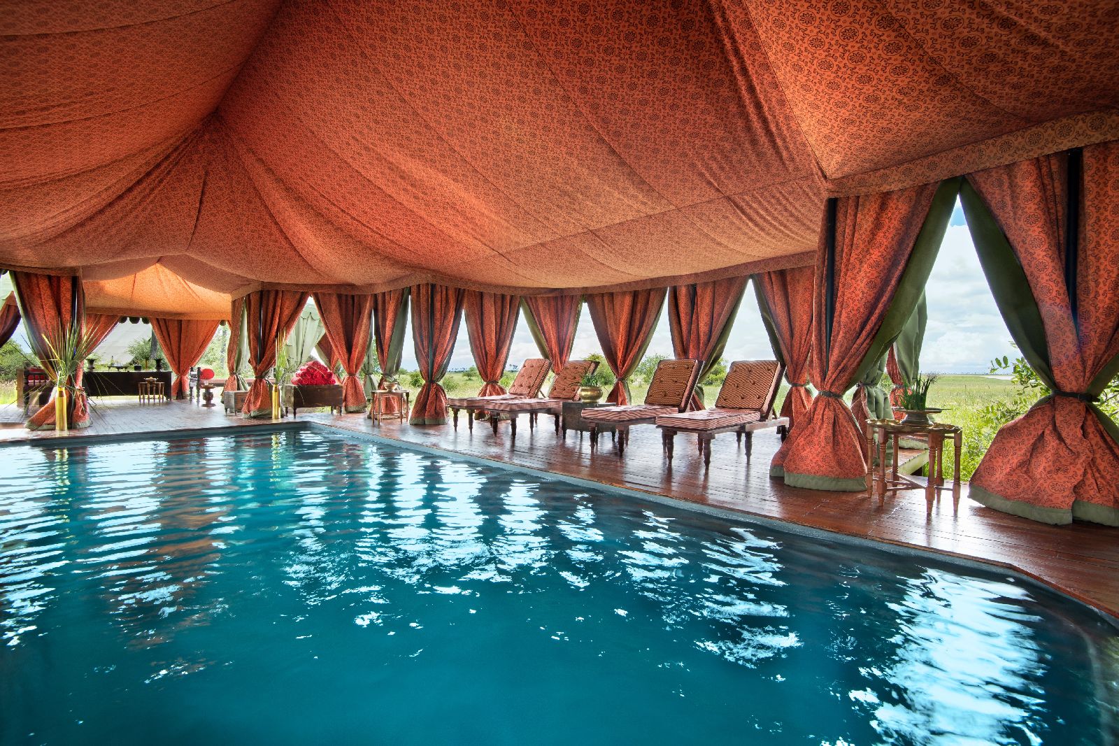 Swimming pool at Jacks Camp Botswana