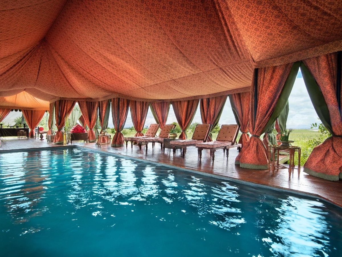 Swimming pool at Jacks Camp Botswana