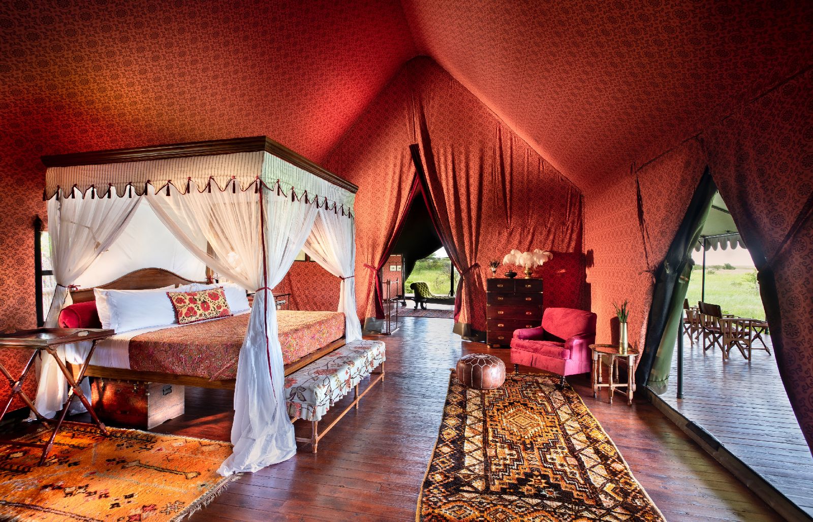 Safari tent interiors at Jacks Camp Botswana