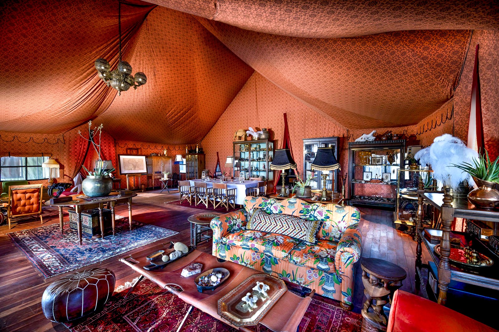 Lounge tent at Jack's Private Camp in the Makgadikgadi Pans National Park