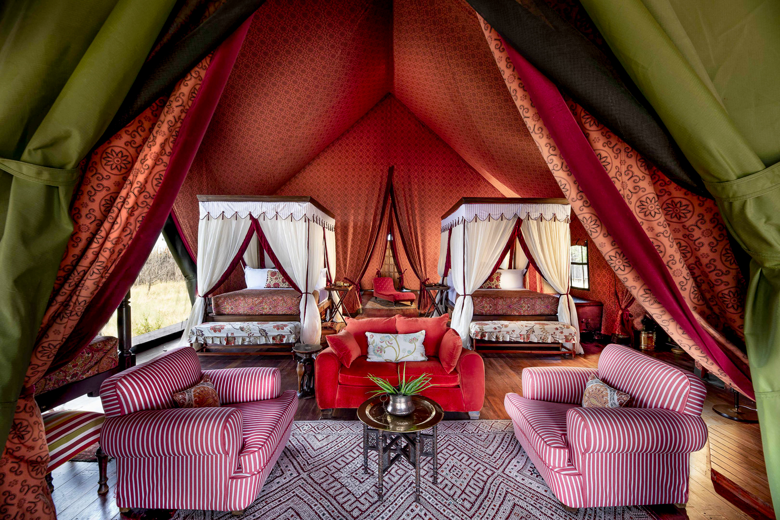 Twin bedroom tent at Jack's Private Camp in the Makgadikgadi Pans National Park