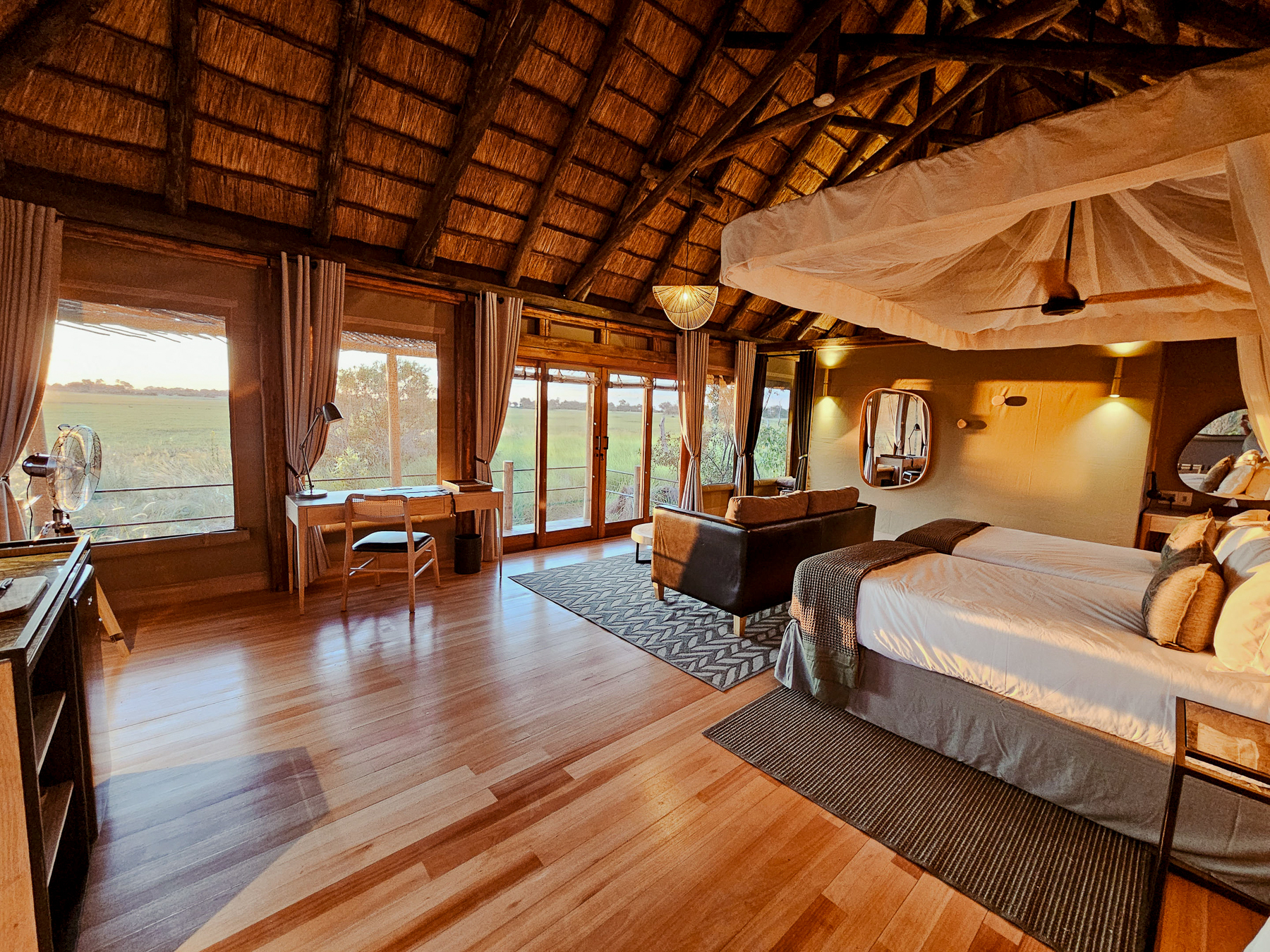 Bedroom at Kanana Camp in the Okavango Delta