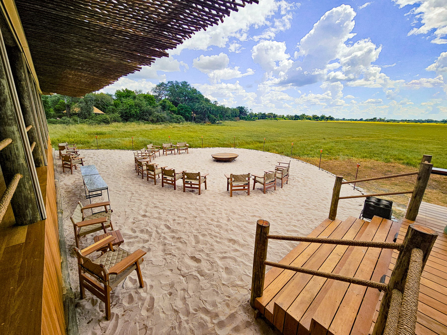 Fireplace at Kanana Camp in the Okavango Delta