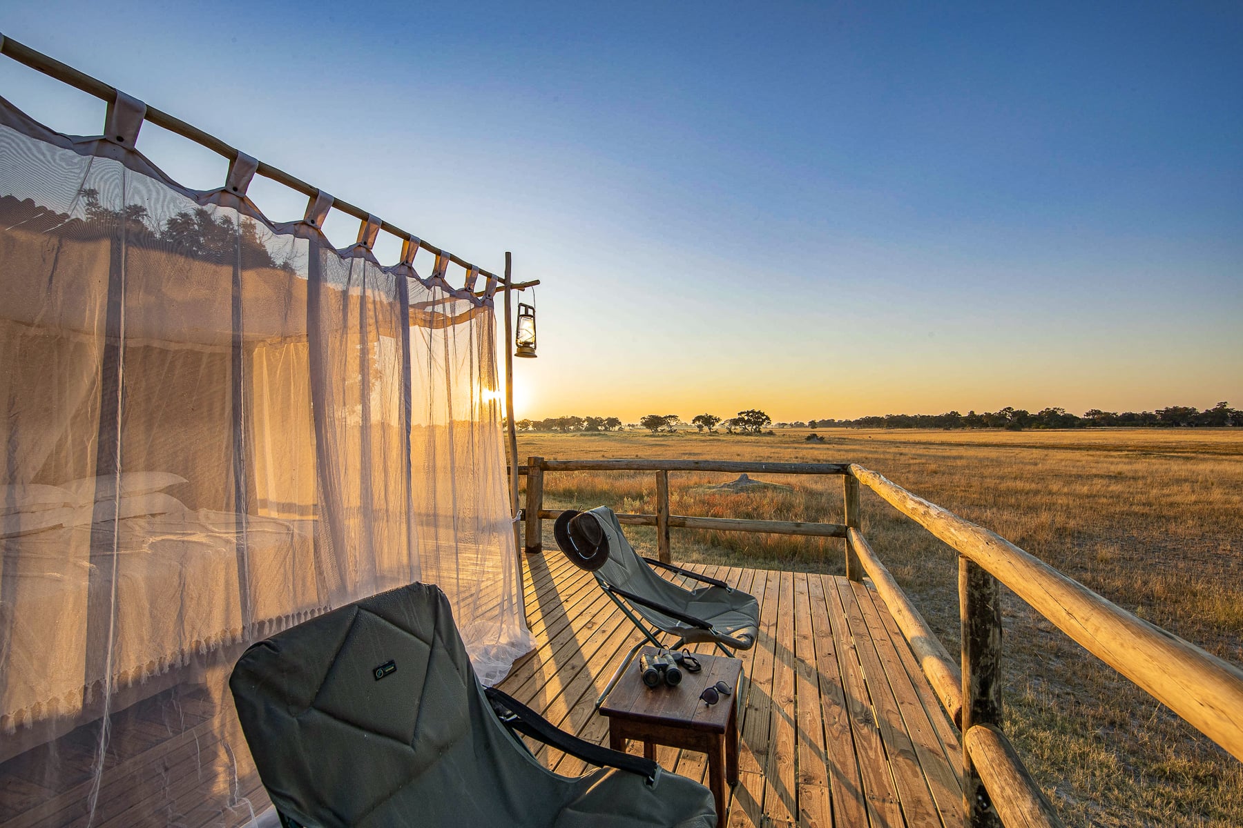 Stargazing deck at Kanana Camp in the Okavango Delta