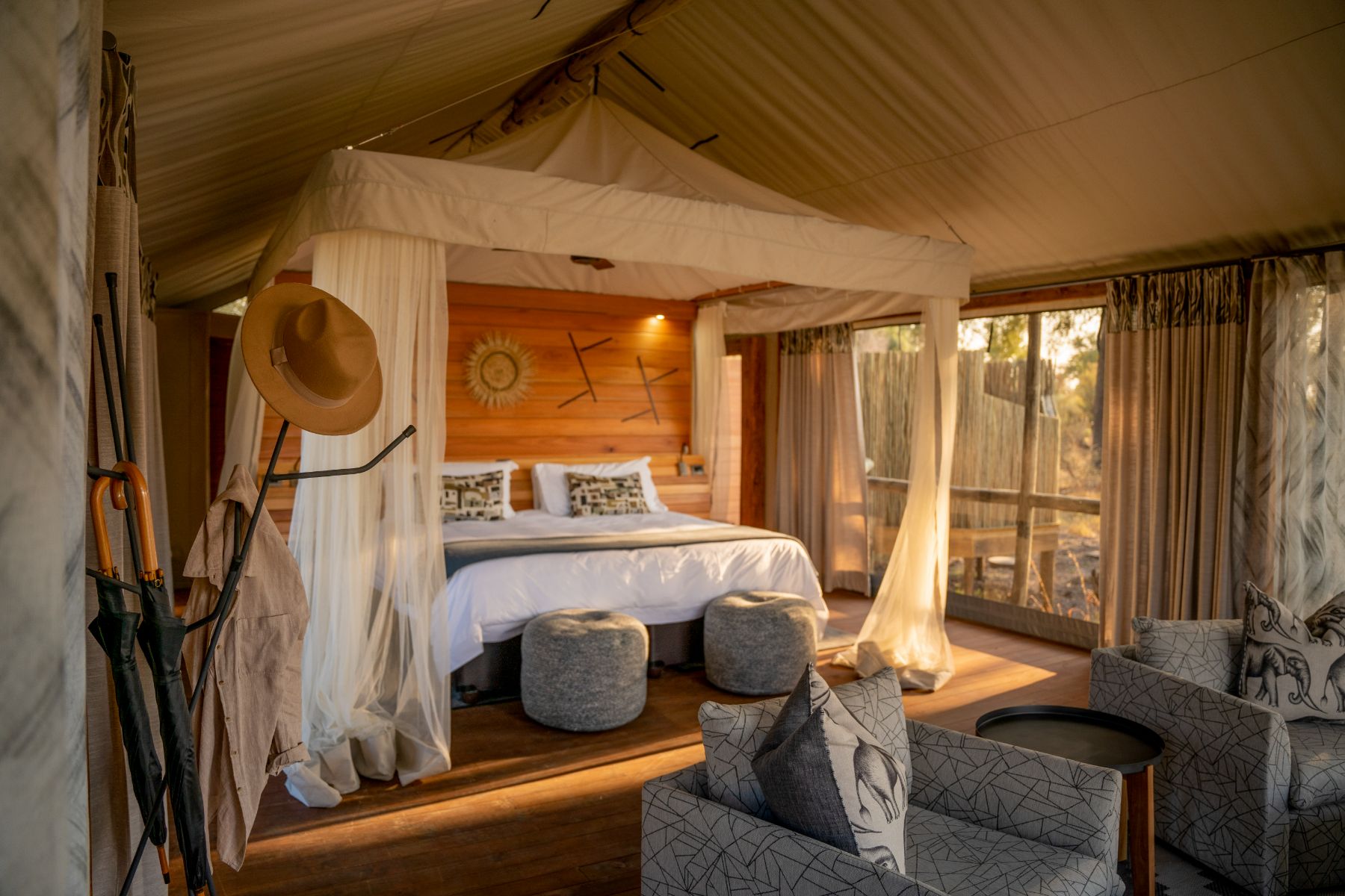 Guest bedroom at Kwando 4 Rivers Camp in the Okavango Delta