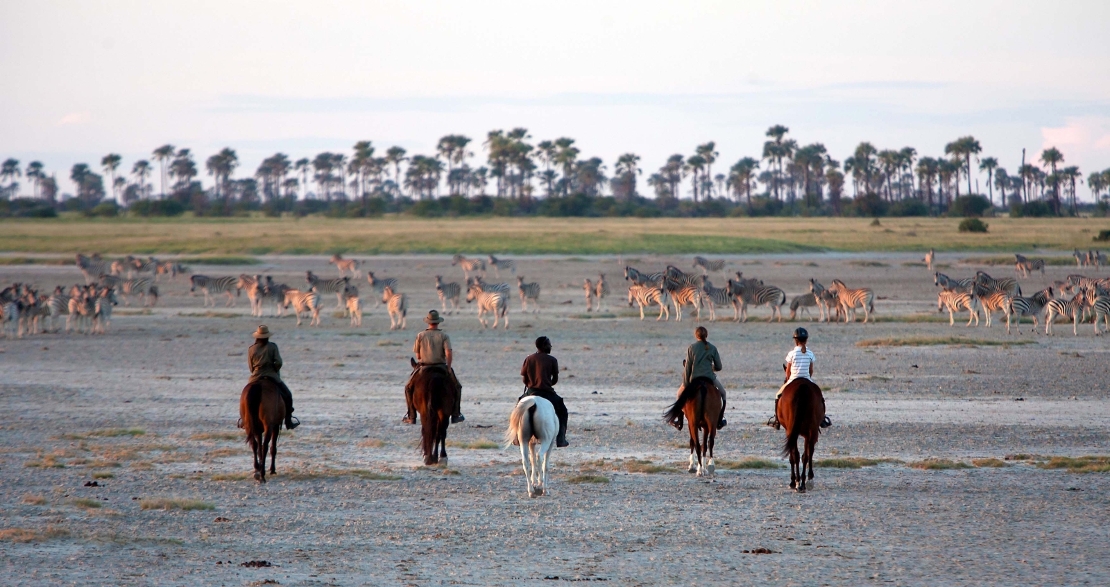 Horse riding in the Makgadikgadi Salt Pans