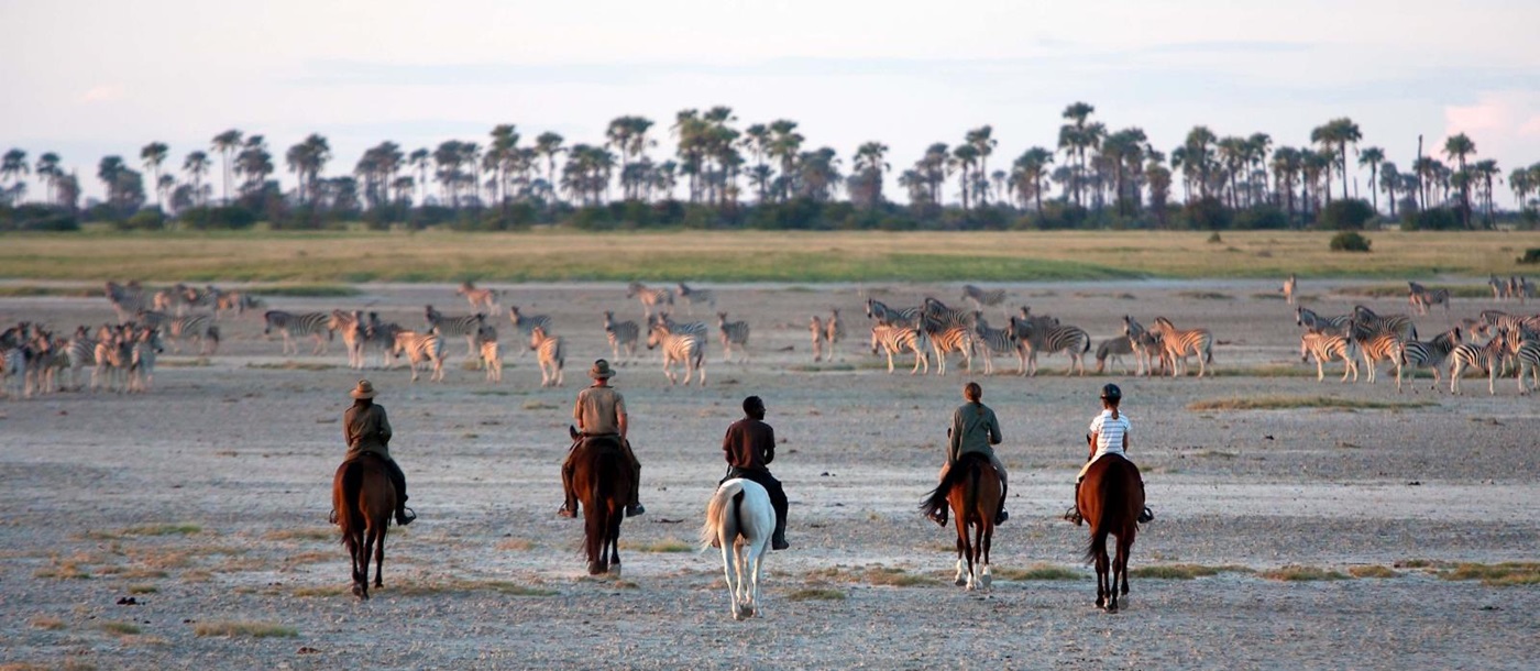Horse riding in the Makgadikgadi Salt Pans