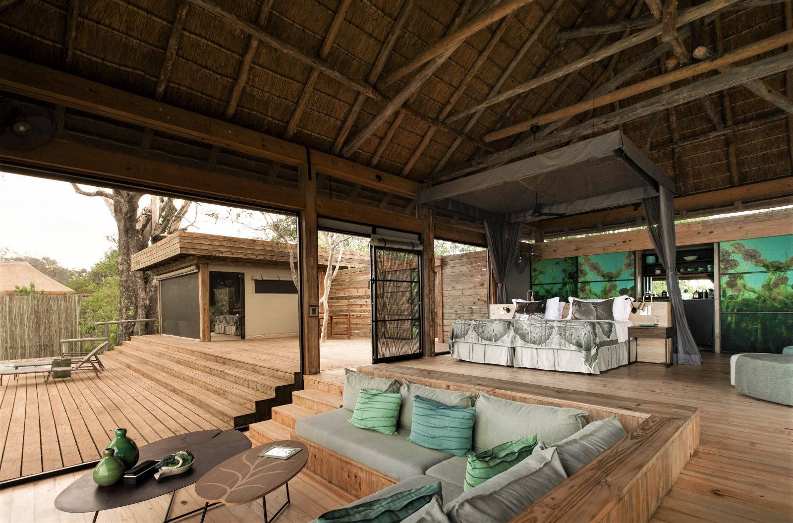 Guest suite at Vumbura Plains in the Okavango Delta in Botswana