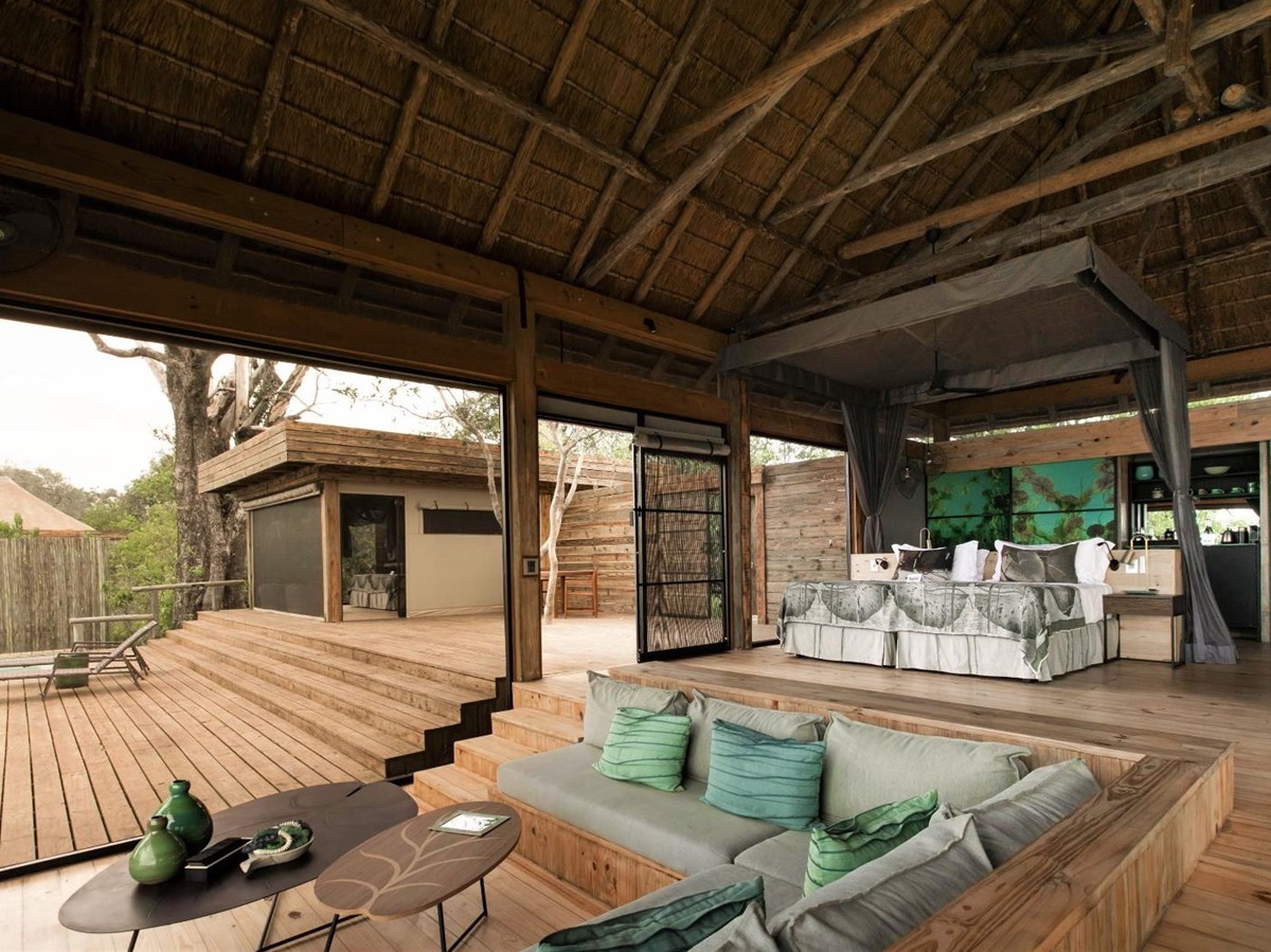 Guest suite at Vumbura Plains in the Okavango Delta in Botswana