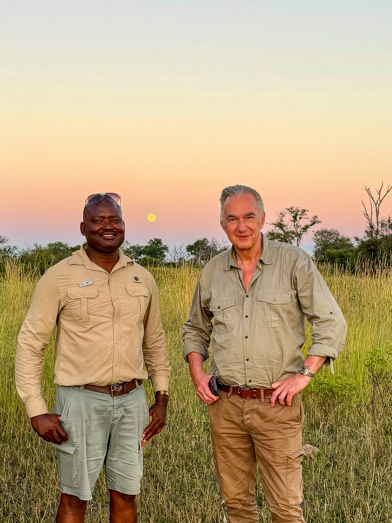 Red Savannah Founder & CEO George Morgan-Grenville with his guide in Botswana