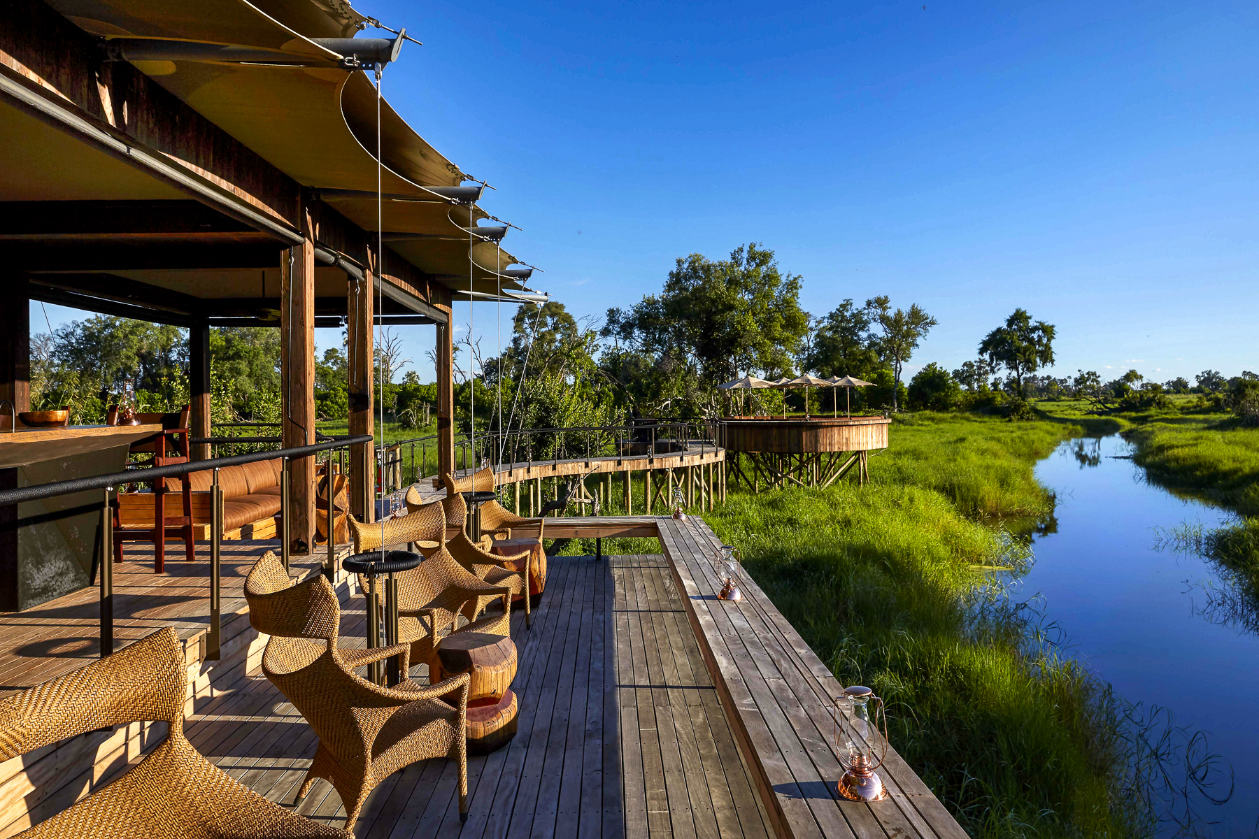 Deck view from Xigera in Botswana