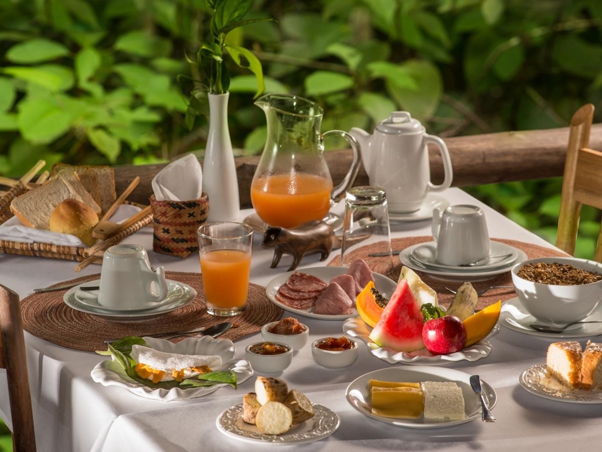 Breakfast at Anavilhanas Lodge in Brazil