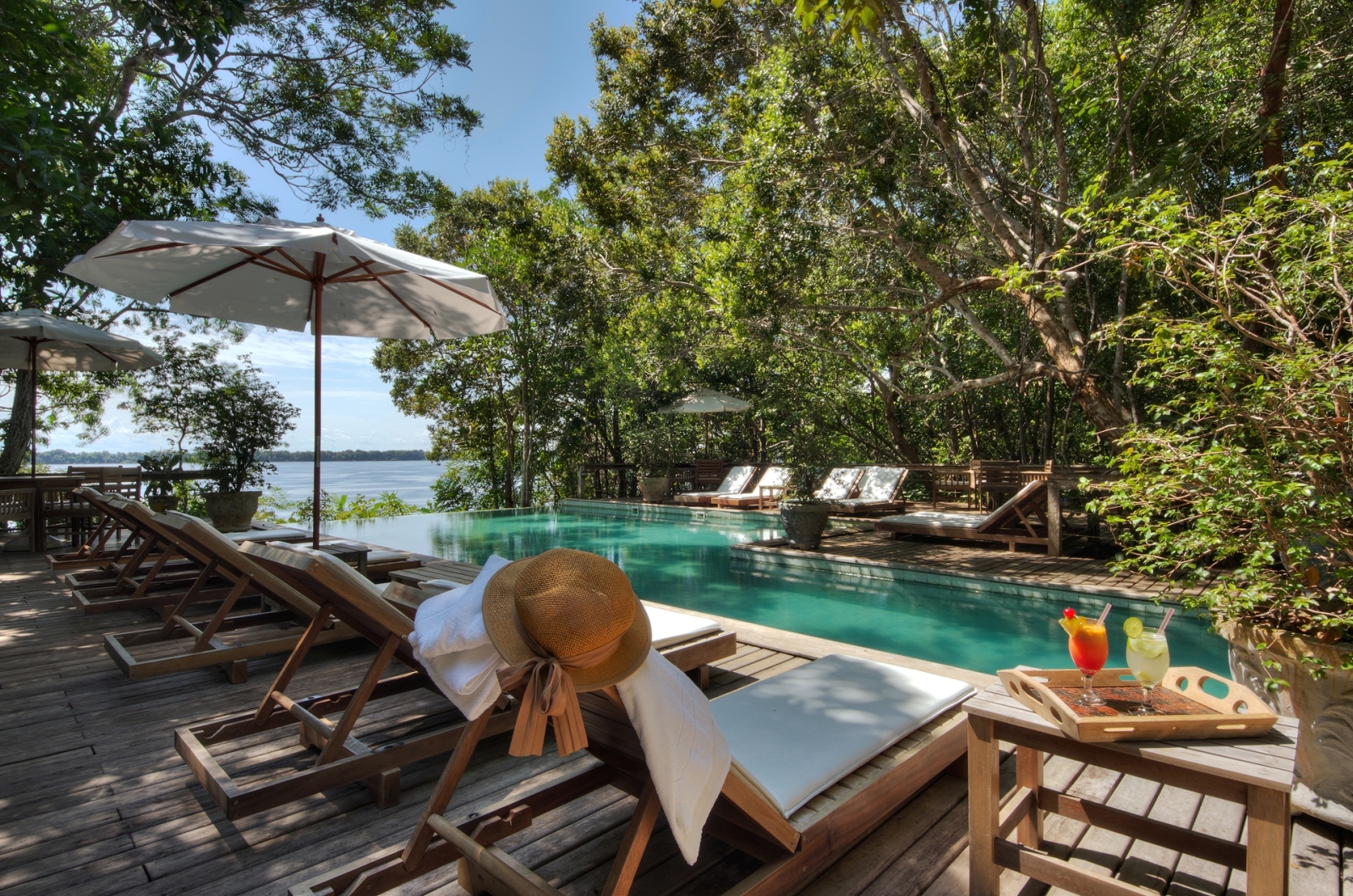 Pool at Anavilhanas Lodge in Brazil