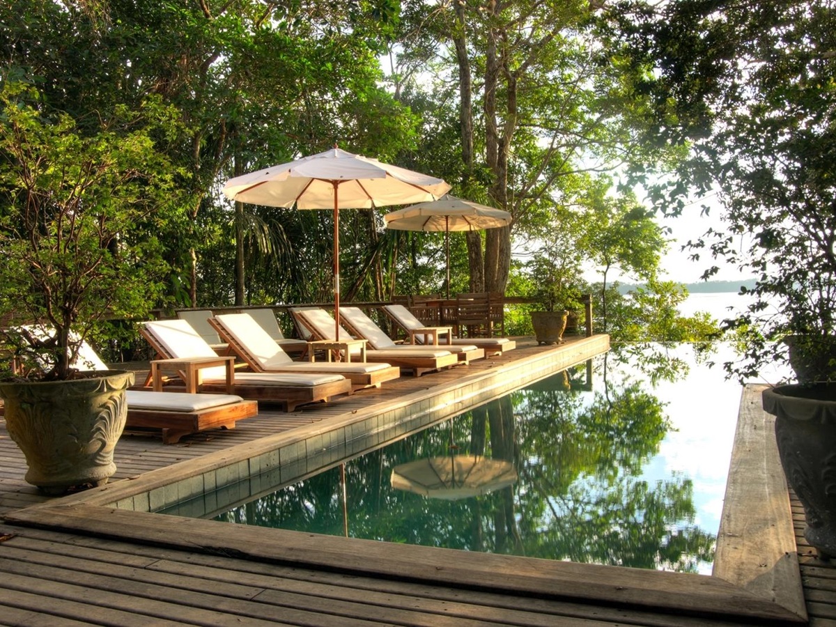 Pool at Anavilhanas Lodge in Brazil