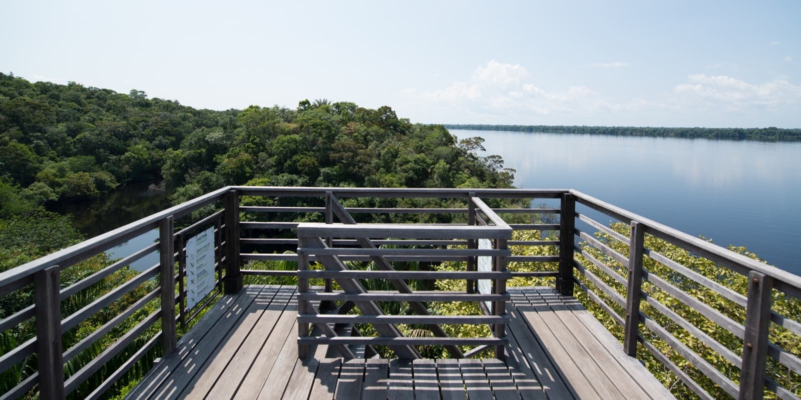Terrace at Anavilhanas Lodge in Brazil