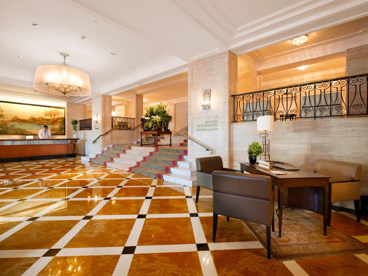 Lobby at Belmond Copacabana Palace in Brazil