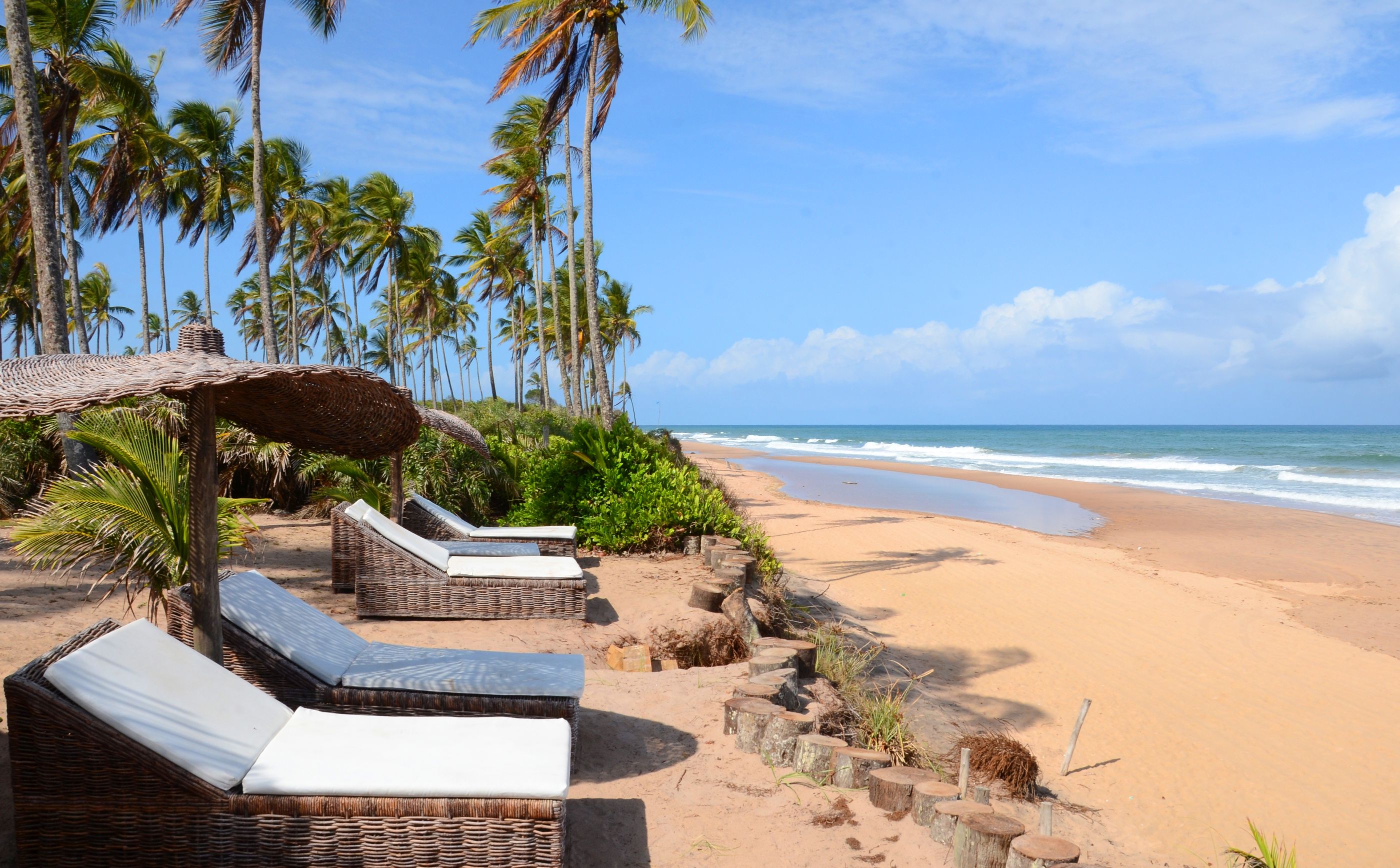 The beach of Butterfly House, Brazil