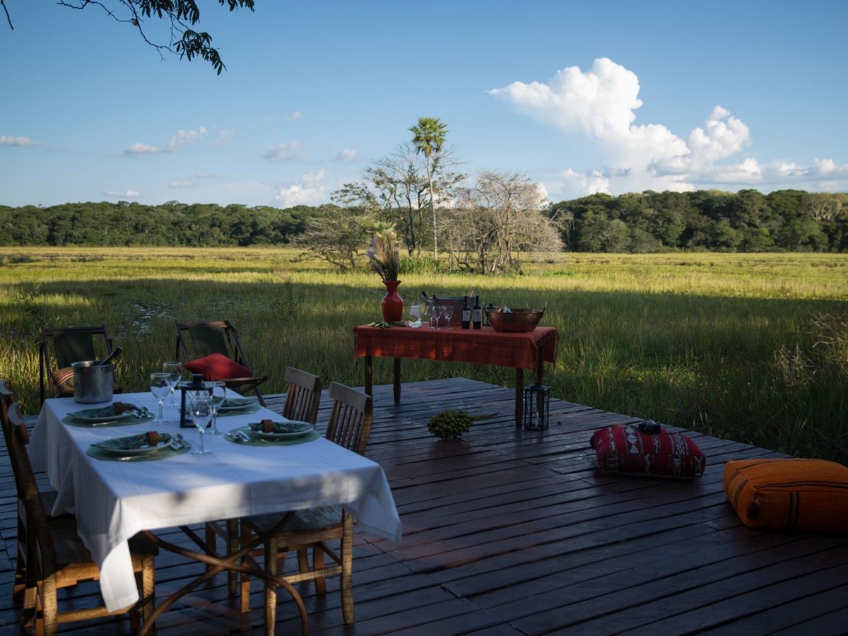 Dining at Caiman Ecological Refuge in Brazil