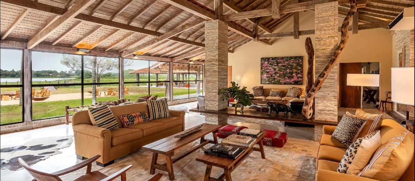 Lounge at Caiman Ecological Refuge in the Pantanal Brazil