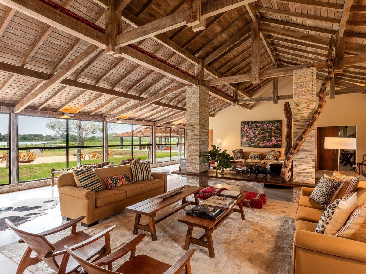 Lounge at Caiman Ecological Refuge in the Pantanal Brazil