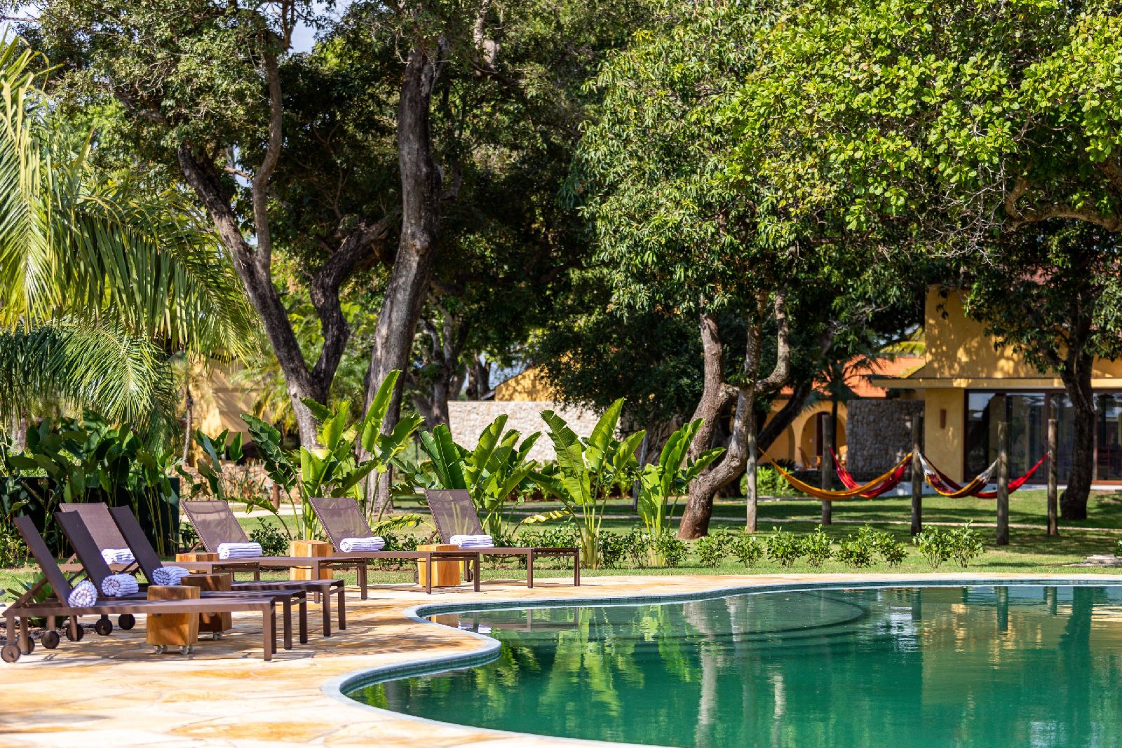 Swimming pool at Casa Caiman in the Pantanal Brazil