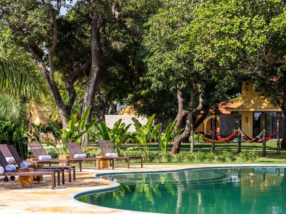 Swimming pool at Casa Caiman in the Pantanal Brazil
