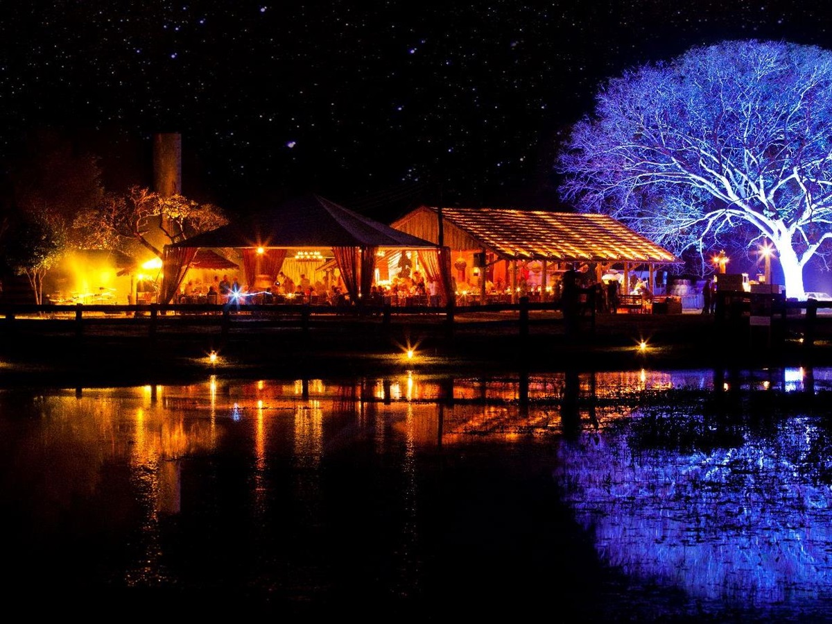 Caiman Ecological Refuge in the Pantanal Brazil by night