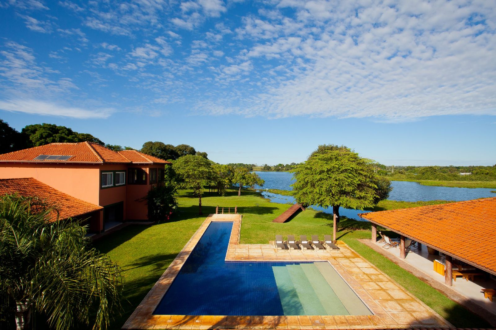 Swimming pool at Caiman Ecological Refuge in the Pantanal Brazil