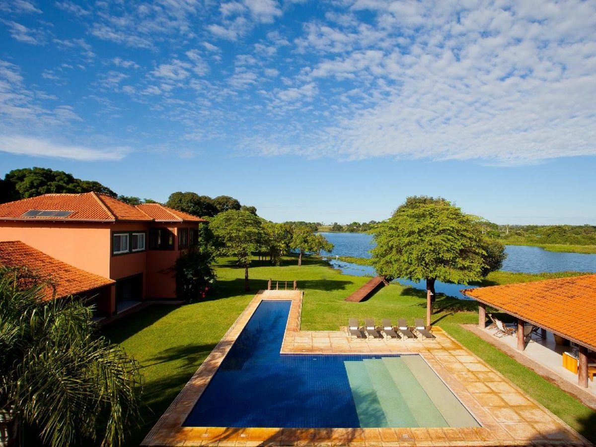 Swimming pool at Caiman Ecological Refuge in the Pantanal Brazil