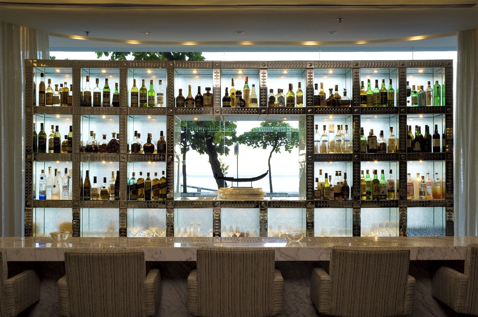Bar at Fasano Rio do Janeiro on Ipanema Beach in Brazil