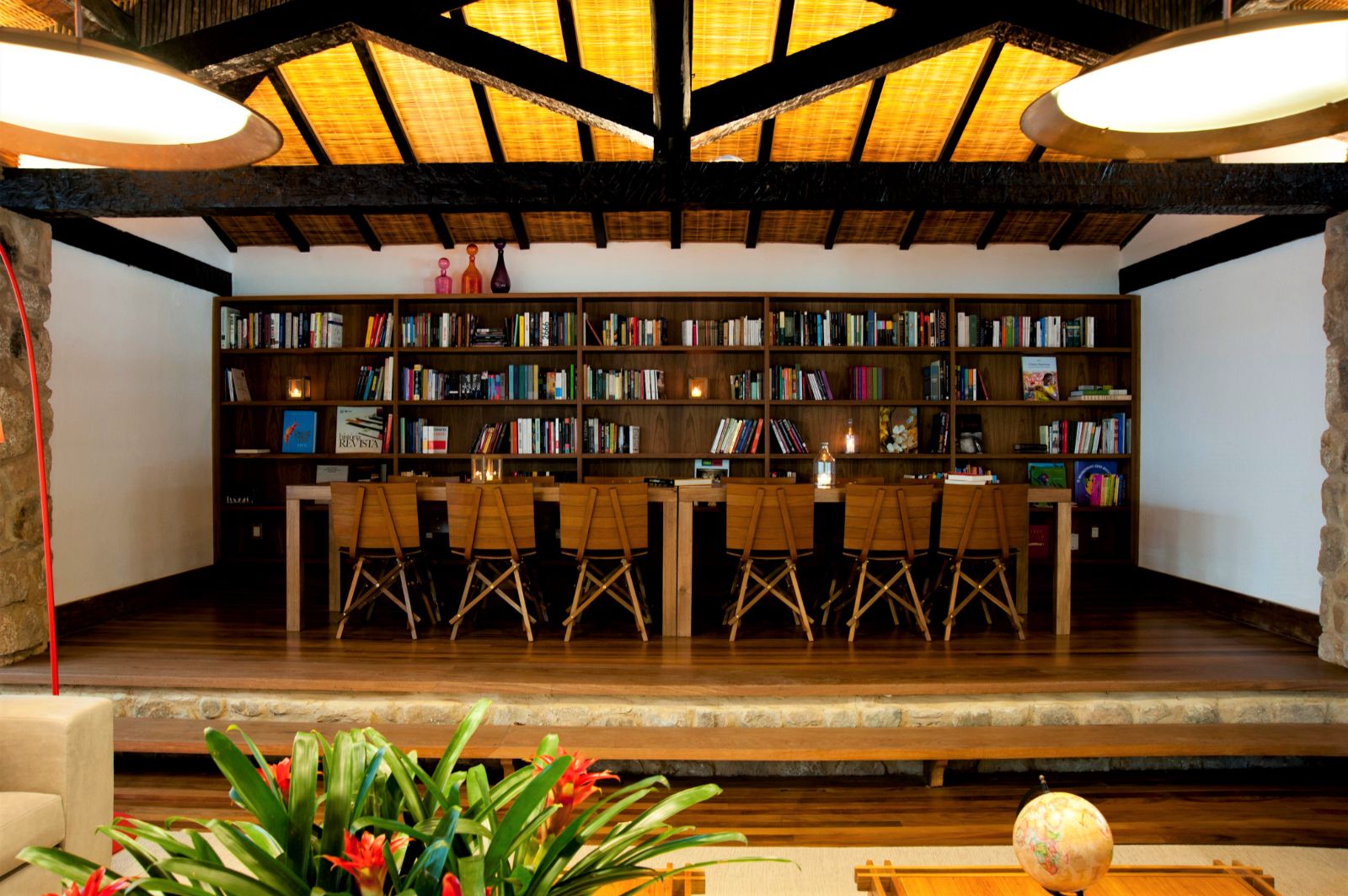 Communal area at Pousada Literaria in Paraty in Brazil