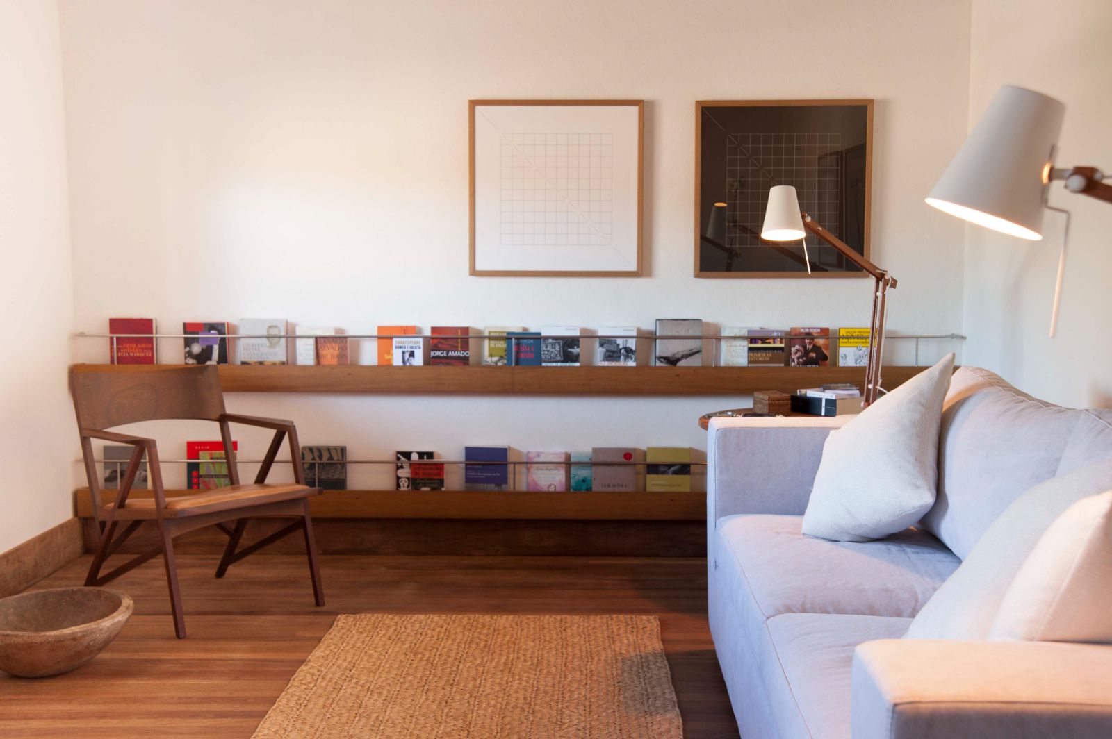 Living room at Pousasda Literaria in Paraty in Brazil