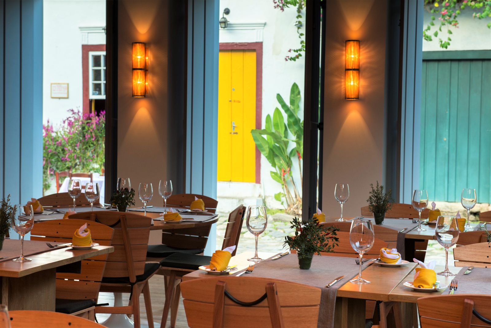 Restaurant at Pousada Literaria in Paraty in Brazil