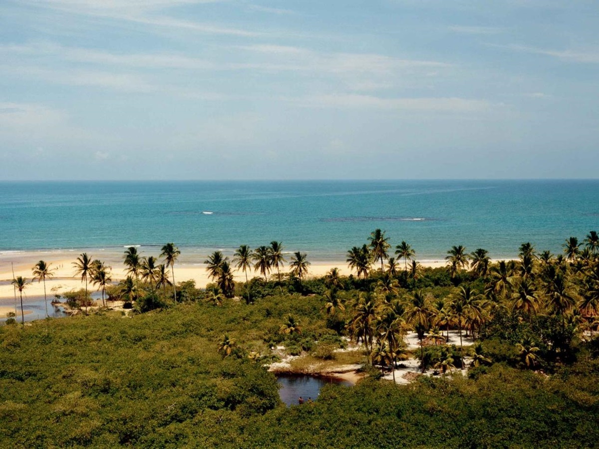Aerial view of Uxua in Brazil