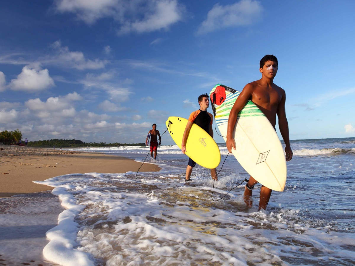 Surfing near Uxua, Brazil