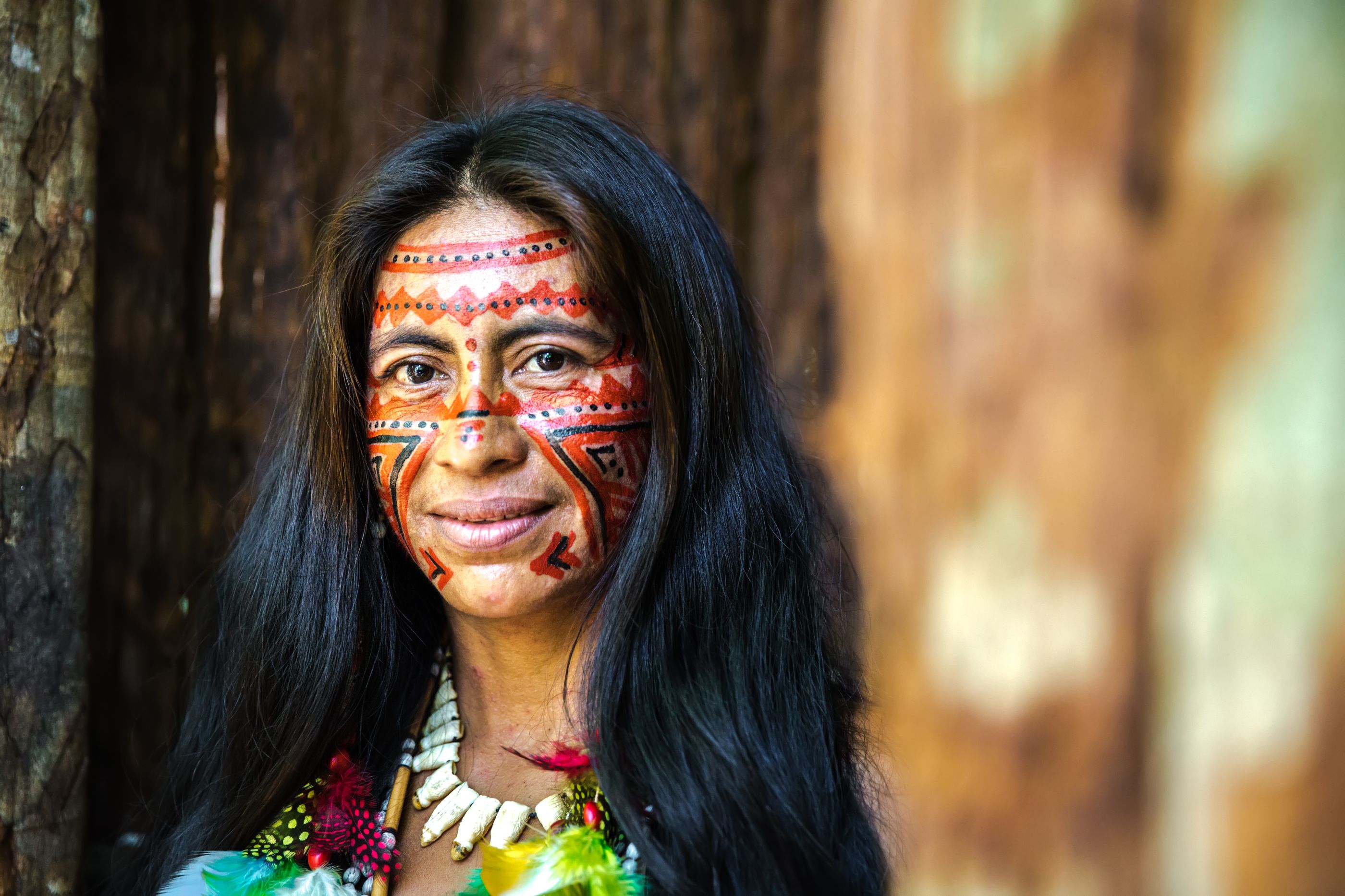 A native Brazilian woman in Brazil