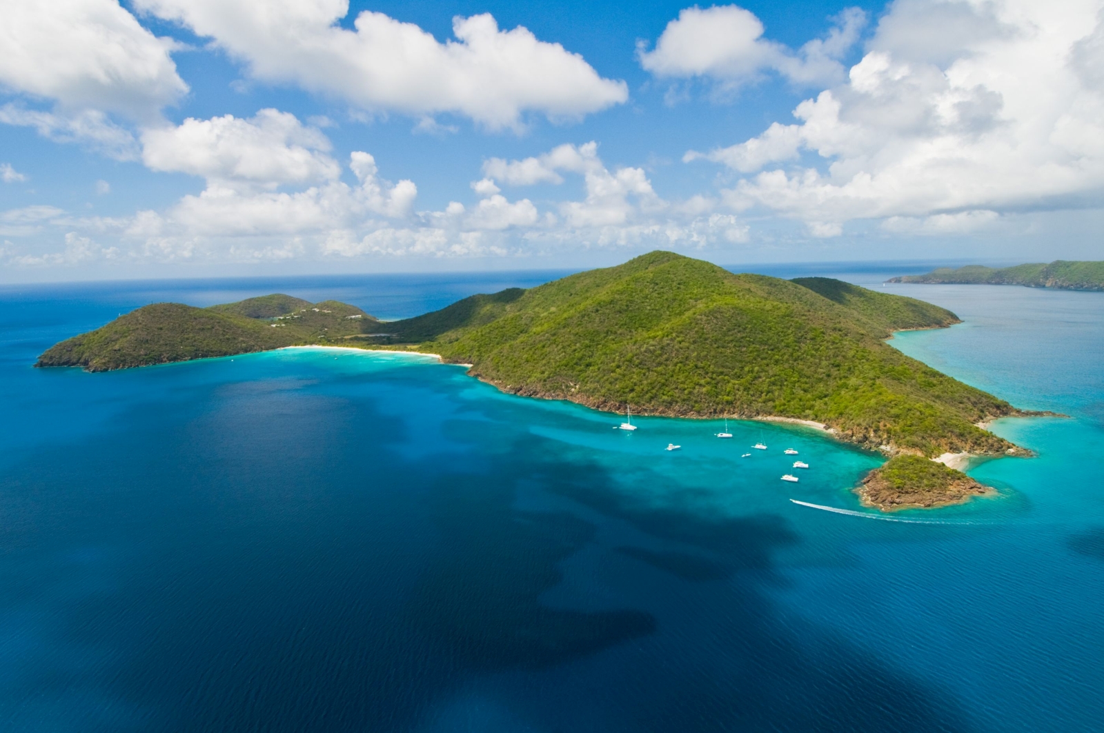 Aerial view of Guana Island