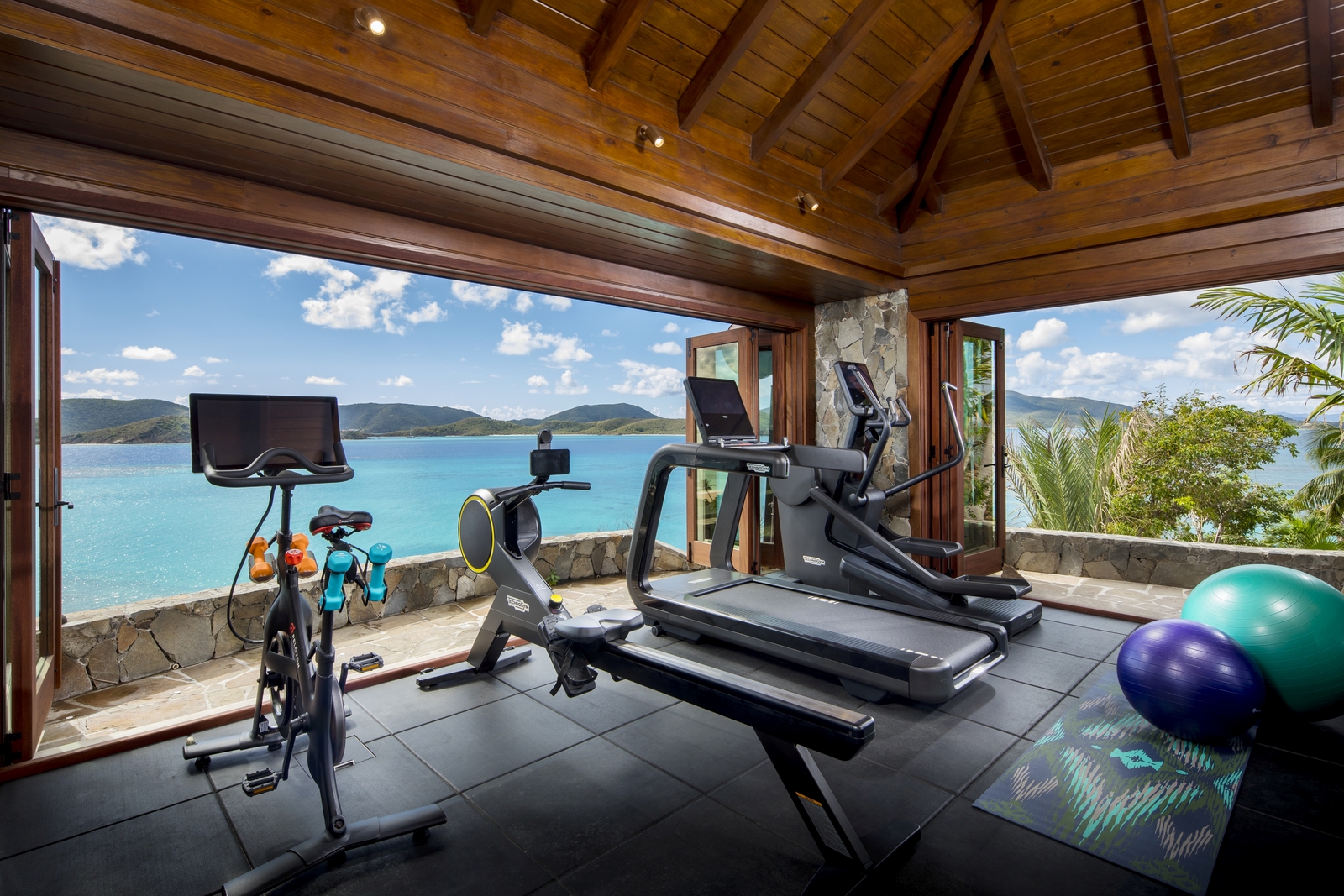 Gym at Necker Island