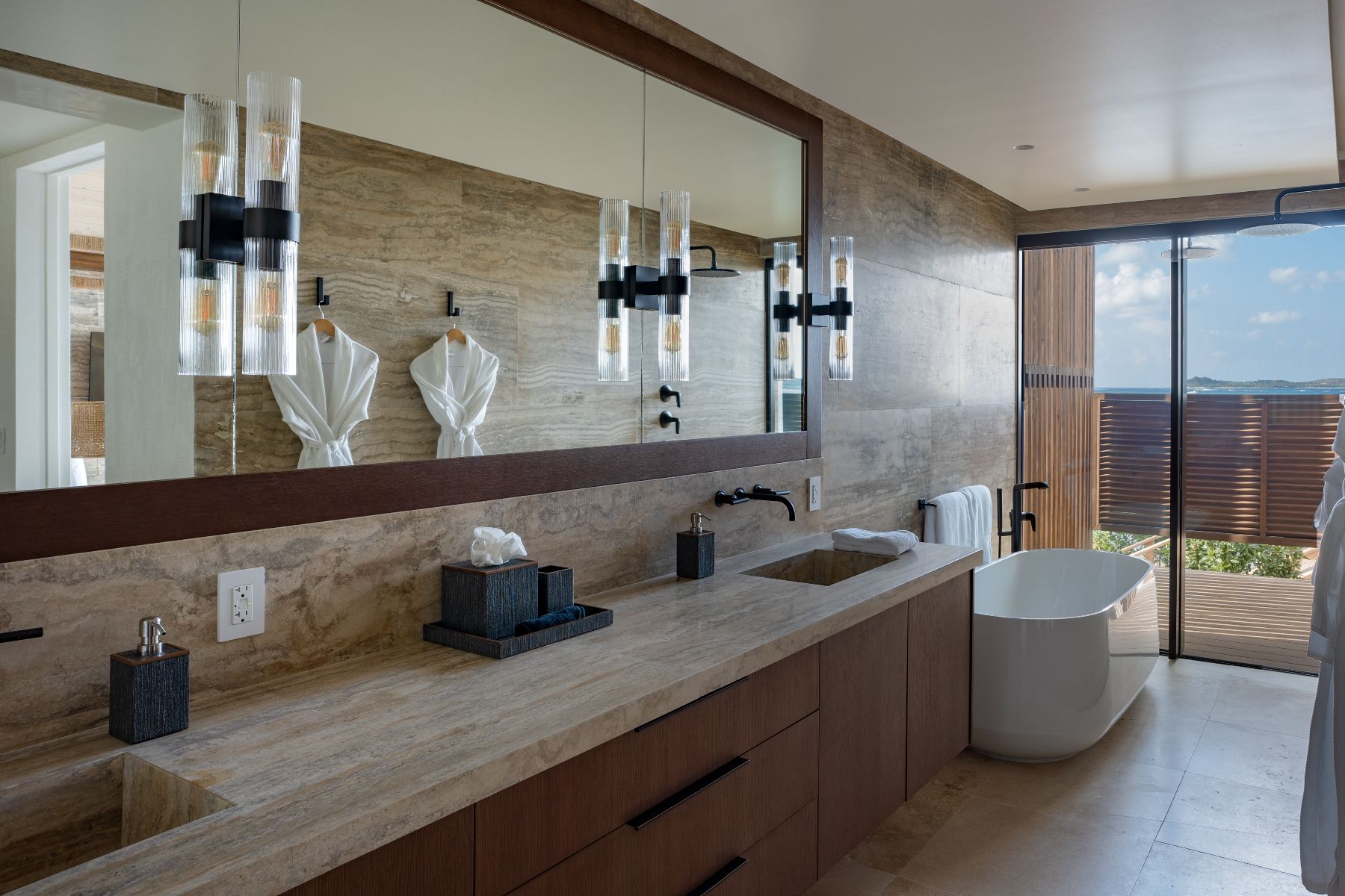 Bathroom at Casino Royale in Oil Nut Bay in the British Virgin Islands