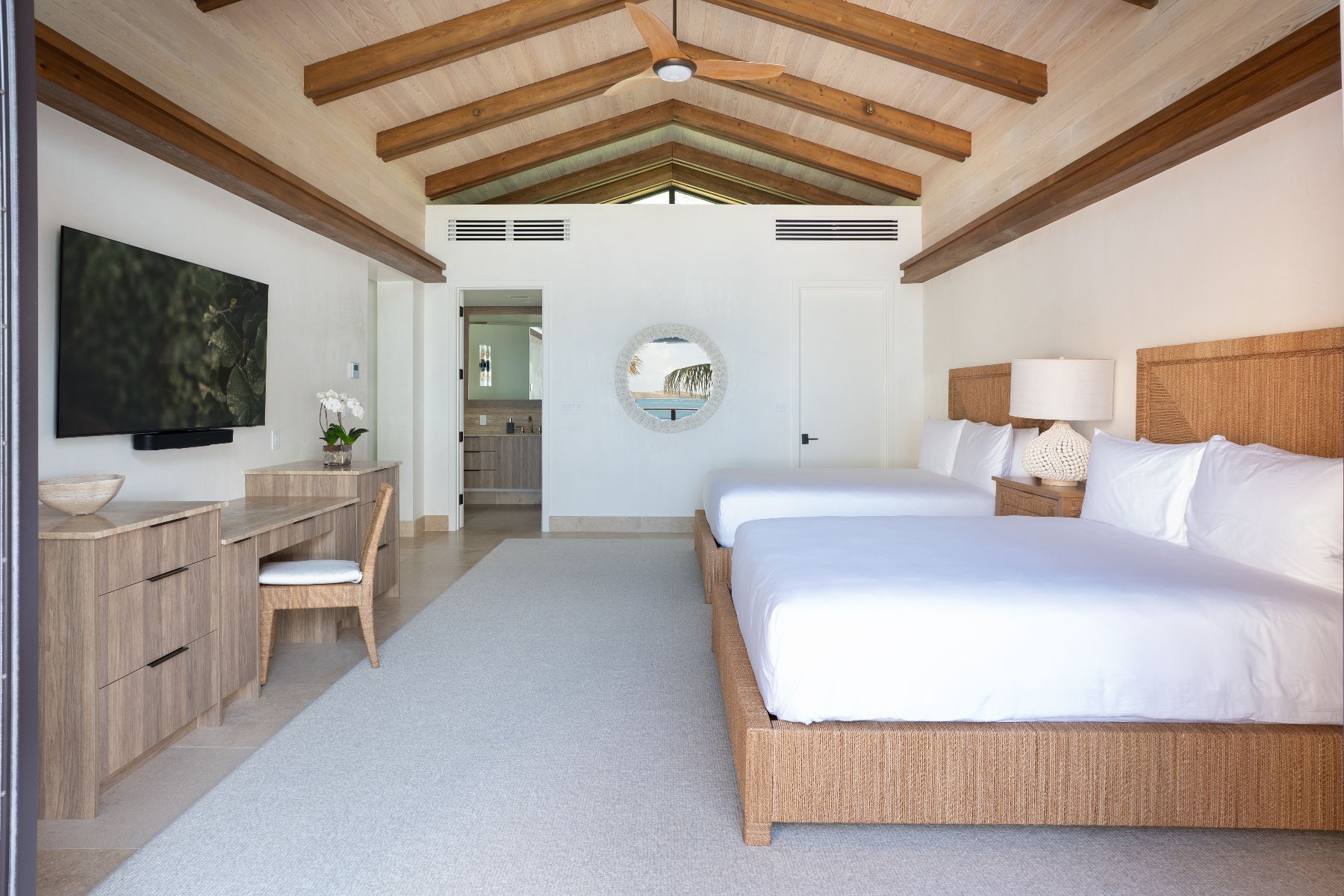 Bedroom at Casino Royale in Oil Nut Bay in the British Virgin Islands