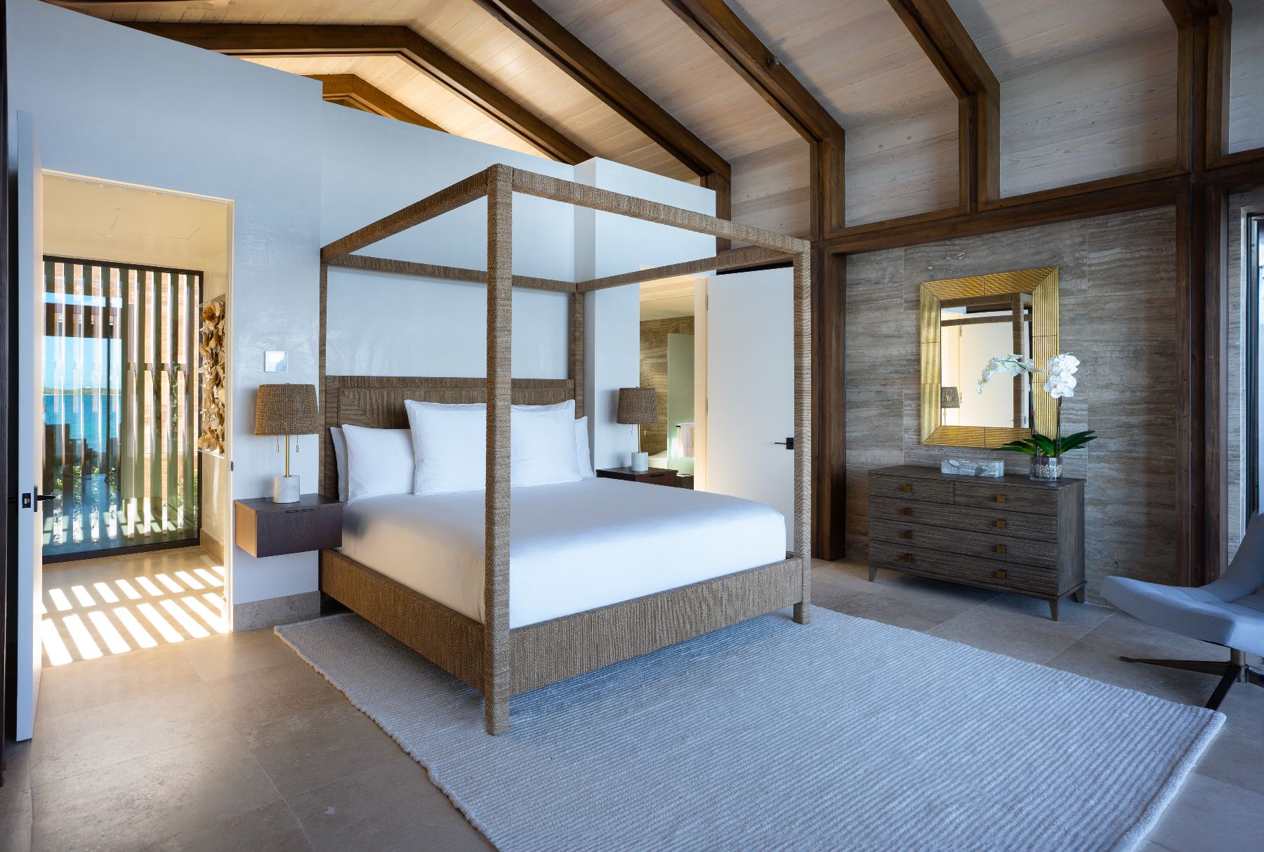 Bedroom at Casino Royale in Oil Nut Bay in the British Virgin Islands