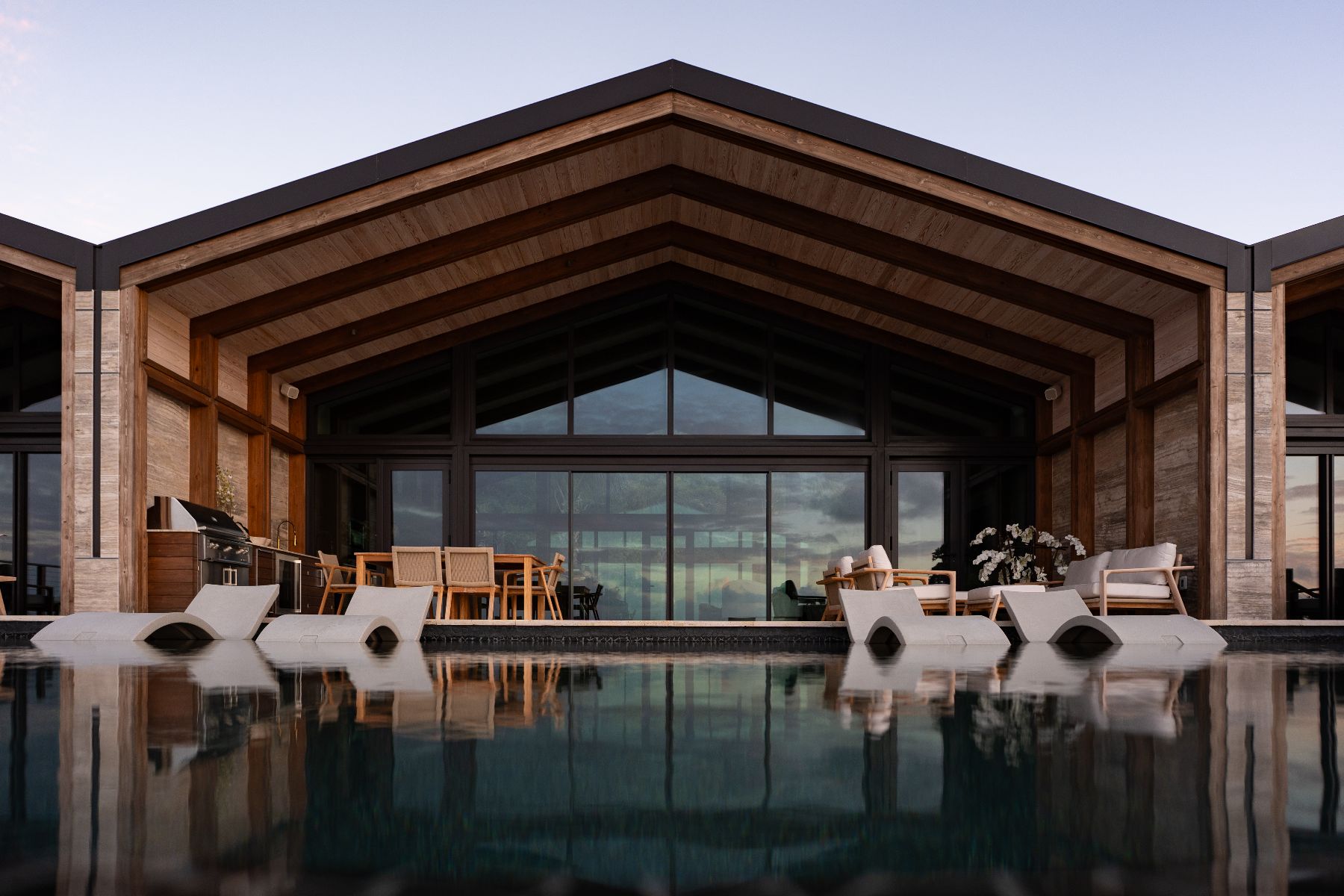 Exterior of the villa and pool at Casino Royale in Oil Nut Bay in the British Virgin Islands