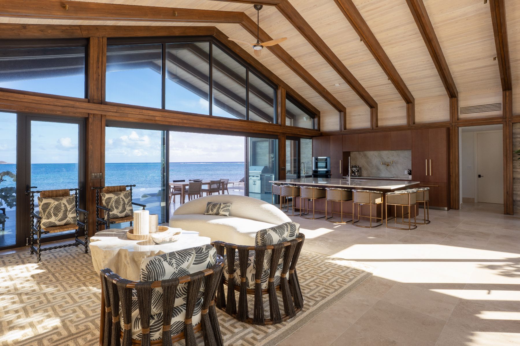 Great room at Casino Royale in Oil Nut Bay in the British Virgin Islands