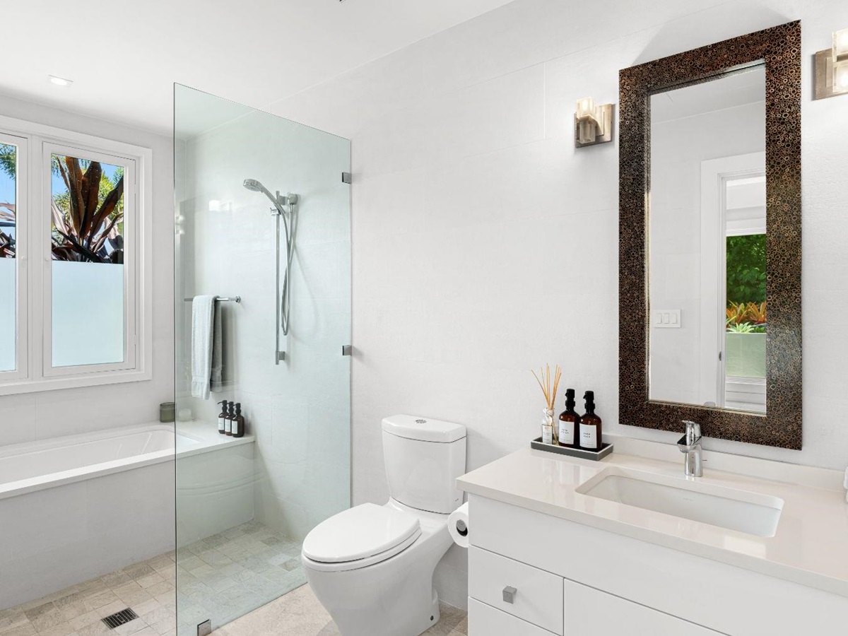 Bathroom at Nora Hazel House in the British Virgin Islands, Caribbean