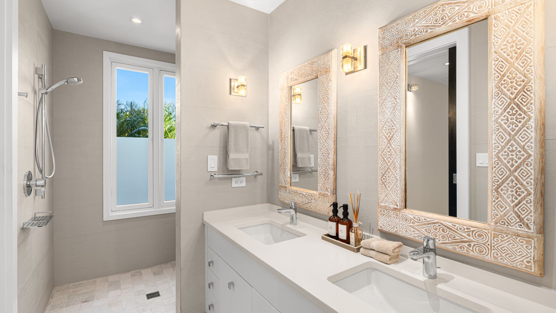 Bathroom at Nora Hazel House in the British Virgin Islands, Caribbean