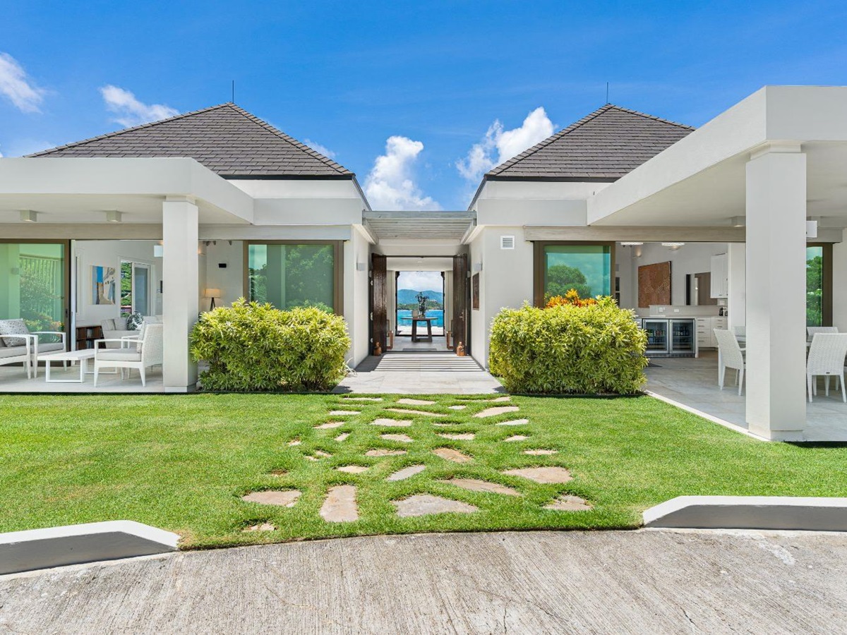 Entrance to Nora Hazel House in the British Virgin Islands, Caribbean