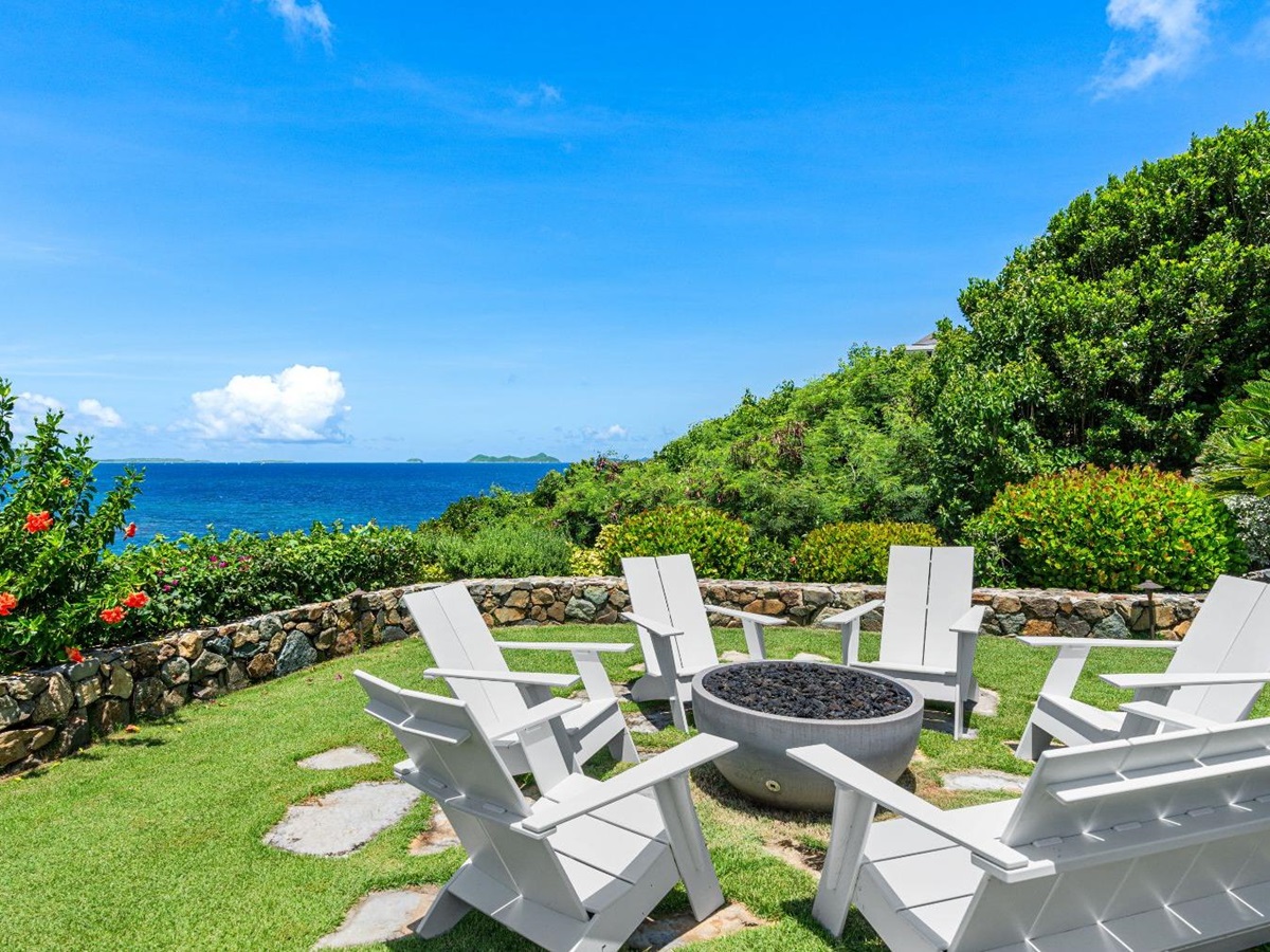 Firepit at Nora Hazel House in the British Virgin Islands, Caribbean